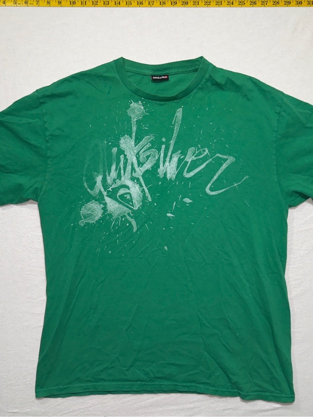 Quiksilver Green Graphic Crew Neck T-Shirt cumshot shirt lol